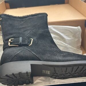 Cole Haan Black Suede Winter Boots